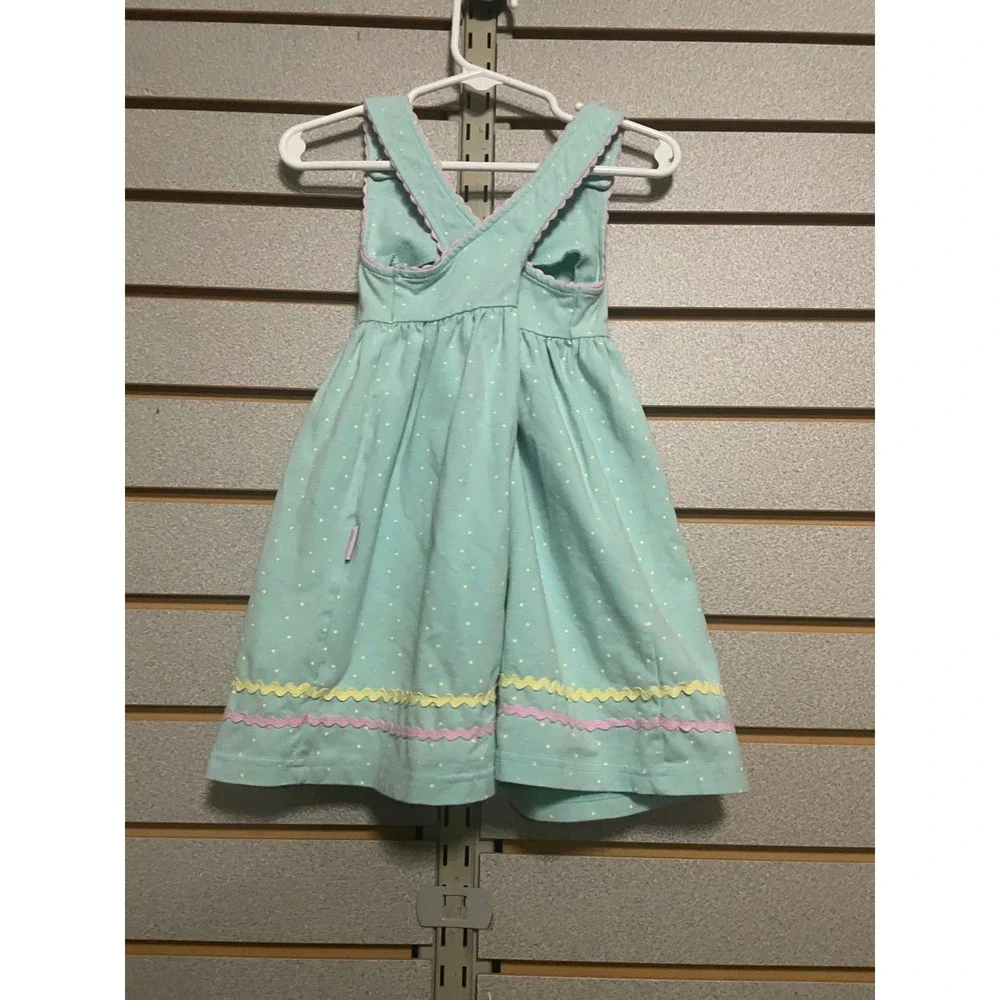 Vintage Le Top Baby Girls Aqua‎ Polka Dot Cupcake Dress Bloomers Hat Set 24M